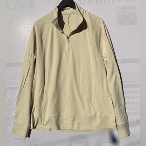 Lululemon men’s crepe half zip medium cream beige